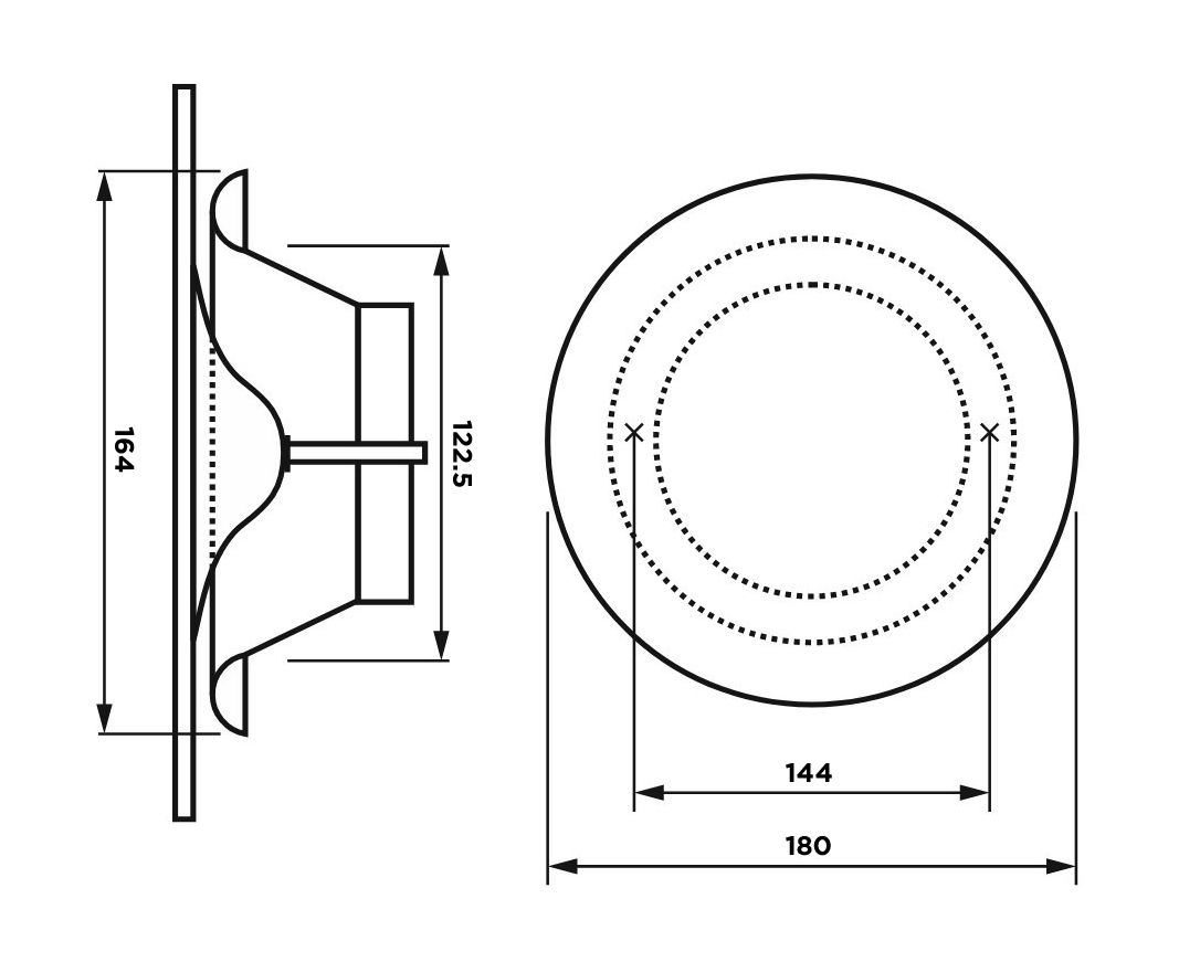 Анемостат со стеклянной внешней частью FOZA D 125 мм. Матовое зеркало. Белый